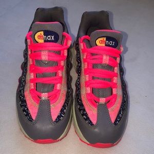 Blue and pink nike air max